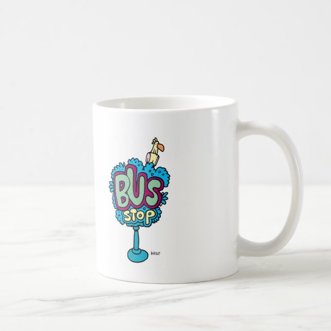 Bus Stop Bird Coffee Mug (Right)