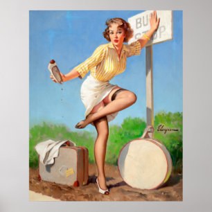 Bus stop pin up poster