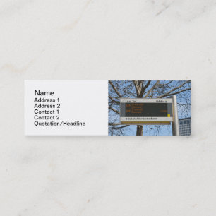 Bus Stop Sign in Berlin Mini Business Card