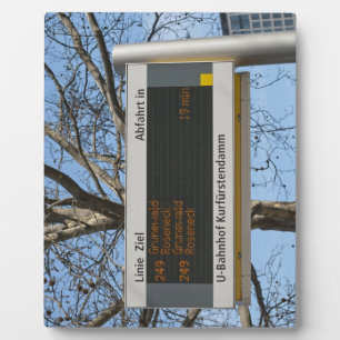 Bus Stop Sign in Berlin Plaque