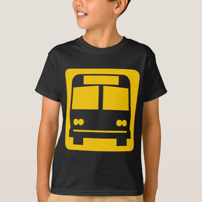 Bus symbol - Amber T-Shirt (Front)