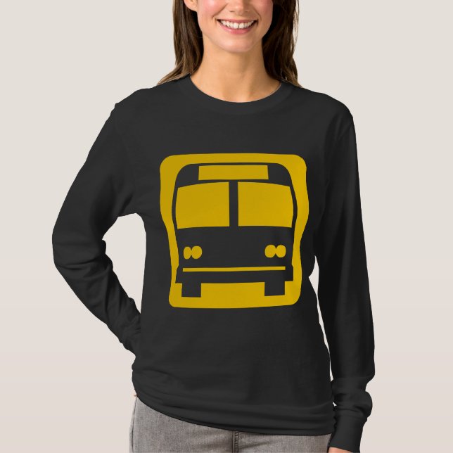 Bus symbol - Amber T-Shirt (Front)