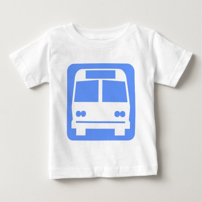 Bus symbol - Baby Blue Baby T-Shirt (Front)