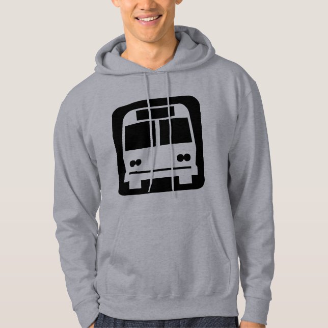 Bus symbol - Black Hoodie (Front)