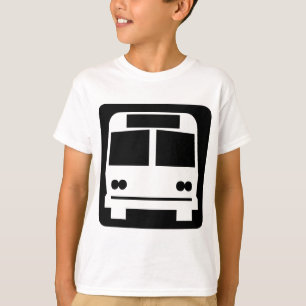 Bus symbol - Black T-Shirt