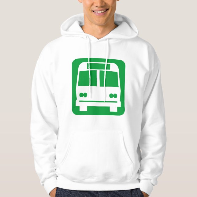 Bus symbol - Grass Green Hoodie (Front)