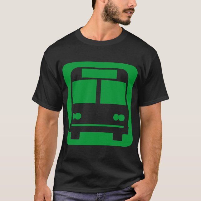 Bus symbol - Grass Green T-Shirt (Front)