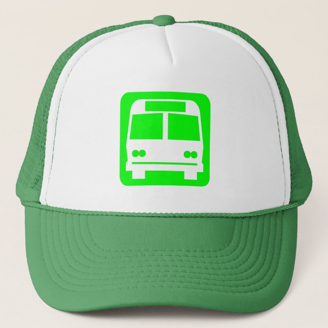 Bus symbol - Green Trucker Hat (Front)