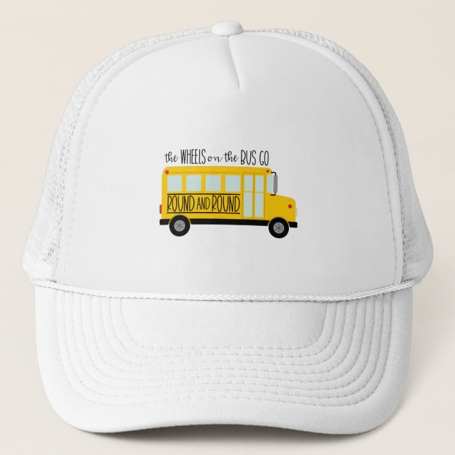 Bus Wheels Song Trucker Hat (Front)