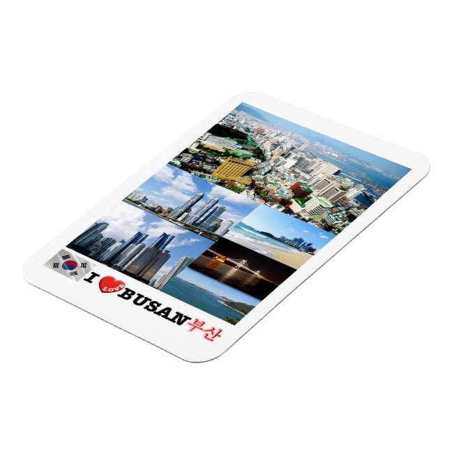 Busan - South Korea - I Love - Magnet (Left Side)