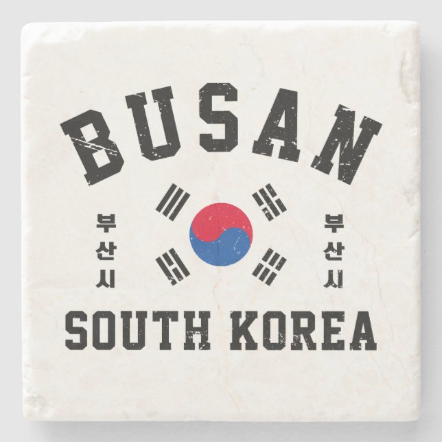 Busan South Korea  Stone Coaster (Front)