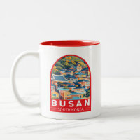 Busan South Korea Travel Art Emblem