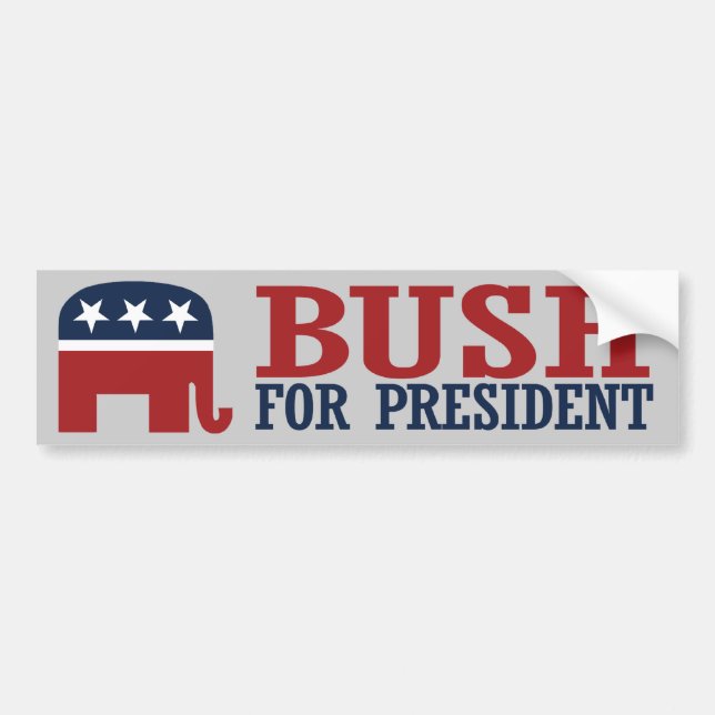 BUSH 2016 REPUBLICAN BUMPER -.png Sticker (Front)