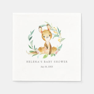 Bush Baby Kangaroo Baby Shower Napkins