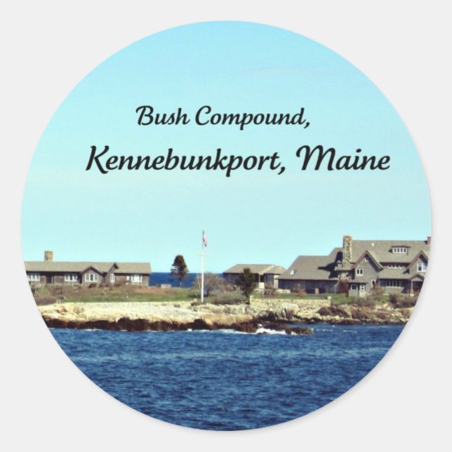 Bush Compound, Kennebunkport, Maine Classic Round Sticker (Front)