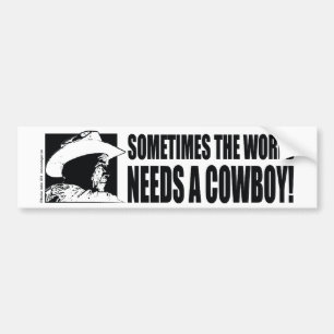 BUSH-Cowboy-Hat-White Bumper Sticker