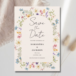 Bush Floral Watercolor Wedding Save The Date