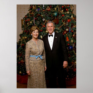 Bush JR US President White House Christmas Poster