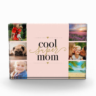 Bush Pink Gold Cool Super Mum 6 Photo Block