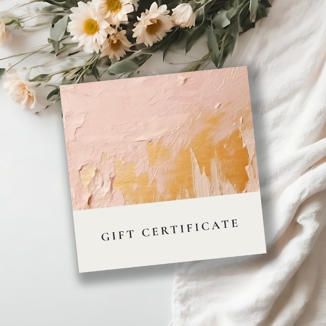 Bush Pink Gold Oil Paint Texture Gift Certificate (Creator Uploaded)