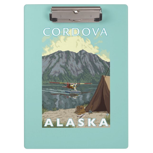 Bush Plane & Fishing - Cordova, Alaska Clipboard (Front)