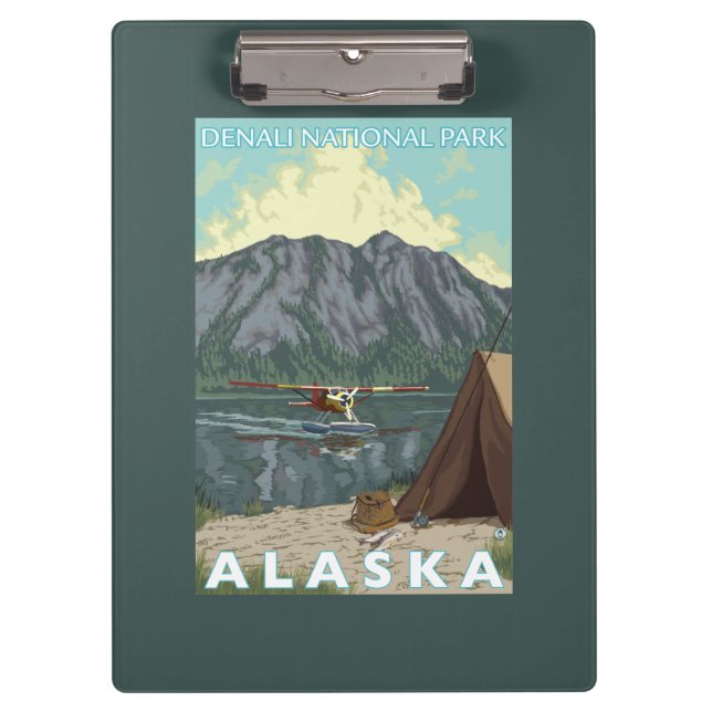 Bush Plane & Fishing - Denali Nat'l Park, Clipboard (Front)
