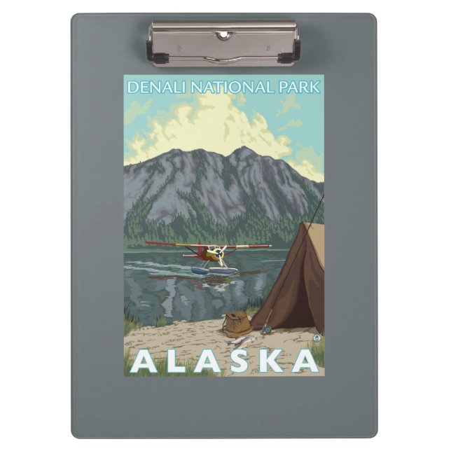 Bush Plane & Fishing - Denali Nat'l Park, Clipboard (Front)