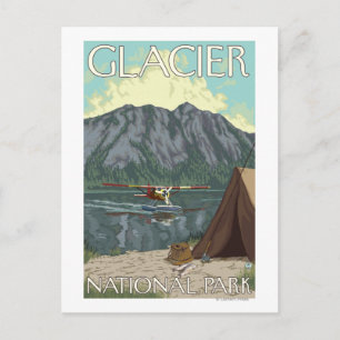 Bush Plane & Fishing - Glacier National Park, MT Postcard