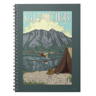 Bush Plane & Fishing - Glacier National Park, MT Spiral Notebook