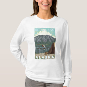 Bush Plane & Fishing - Ketchikan, Alaska T-Shirt