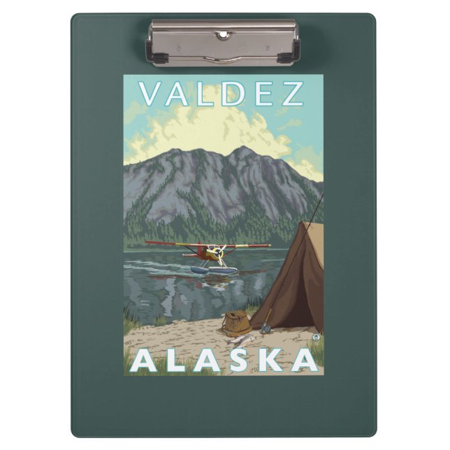 Bush Plane & Fishing - Valdez, Alaska Clipboard (Front)