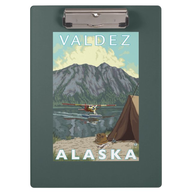 Bush Plane & Fishing - Valdez, Alaska Clipboard (Front)