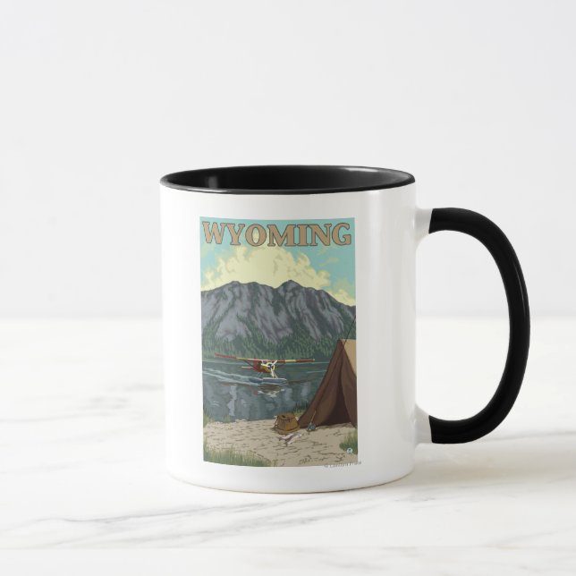 Bush Plane & Fishing - Wyoming Mug (Right)