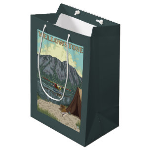Bush Plane & Fishing - Yellowstone National Medium Gift Bag