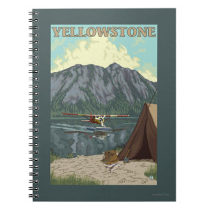 Bush Plane & Fishing - Yellowstone National Spiral Notebook