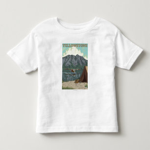 Bush Plane & Fishing - Yellowstone National Toddler T-Shirt