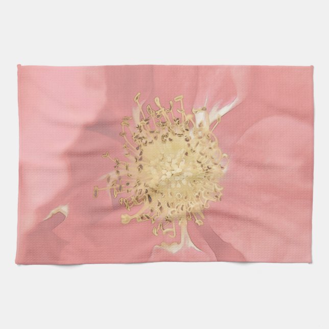 Bush Roses Mono Tea Towel (Horizontal)