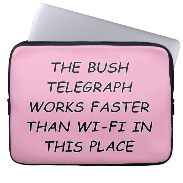 Bush Telegraph Laptop Sleeve (Front)
