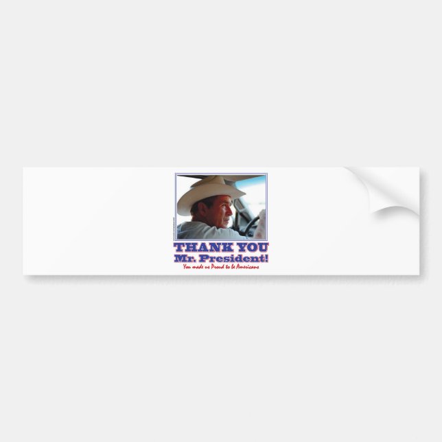 Bush-Thank-You-American Bumper Sticker (Front)