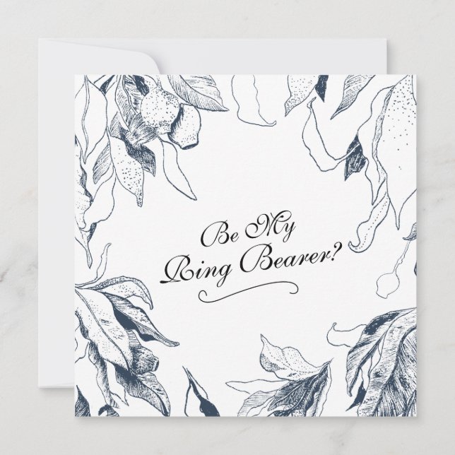 Bush Wedding 'Be My Ring Bearer?' Invitation (Back)