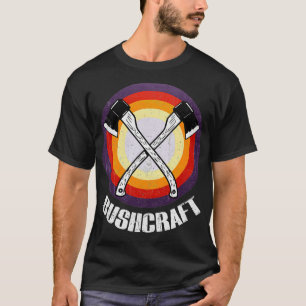 Bushcraft Distressed Axe Target Design T-Shirt