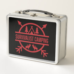 Bushcraft Nature Survivalist Metal Lunch Box
