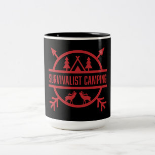Bushcraft Nature Survivalist Two-Tone Coffee Mug