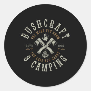 Bushcraft Outdoor Survival Camper Bushcrafter Camp Classic Round Sticker