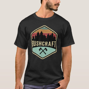 Bushcraft Retro Survival Survivor Bushcrafter Gift T-Shirt