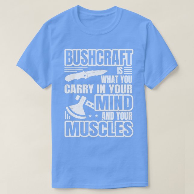 Bushcrafter Social Distancing Expert Bushcrafting  T-Shirt (Design Front)
