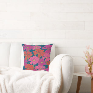 Bushel of Bright Cosmos Cushion