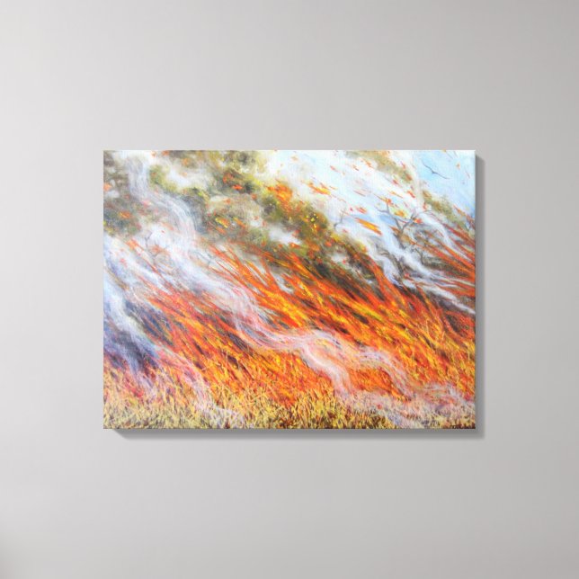 Bushfire Inferno 2014 Canvas Print (Front)