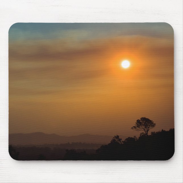 Bushfire Sunset Mouse Pad (Front)