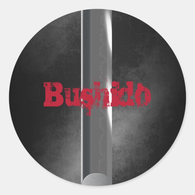 Bushido Classic Round Sticker (Front)